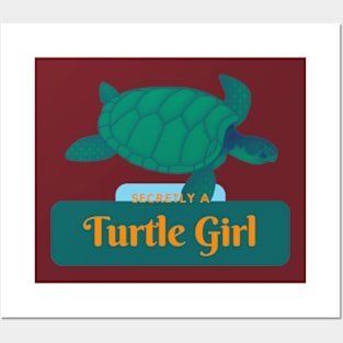 Turtle girl Posters and Art